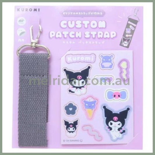 SANRIO | Custom Patch Strap Bag Charm Keychain 8 x 150 x 190mm (Kuromi)