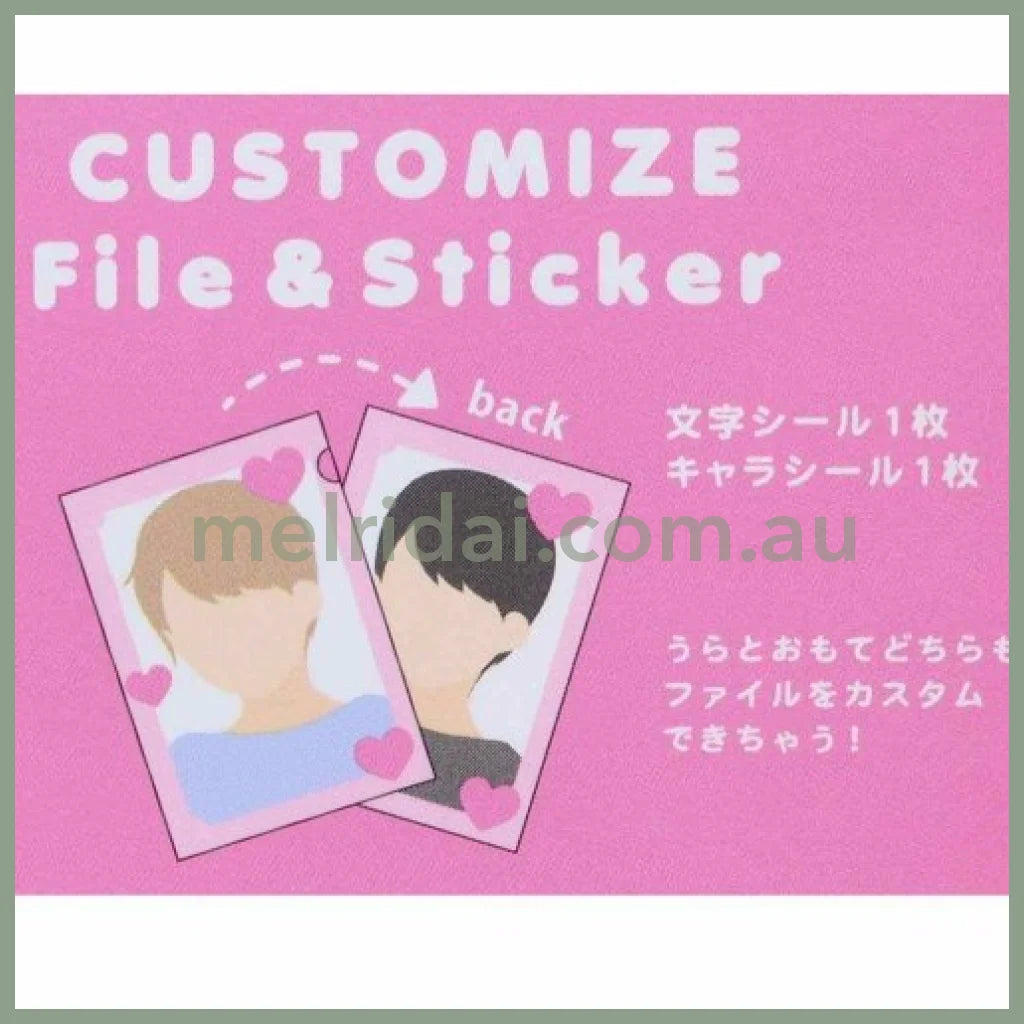 Sanrio | Customise Mini Clear File And Stickers Set 74X105Mm &/
