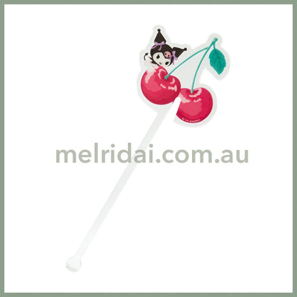 Sanrio | Decoration Stirrer Colorful Fruits 6.5×0.5×18.5Cm 日本三丽鸥 搅拌棒/挂杯装饰棒（缤纷水果系列） 库洛米Kuromi
