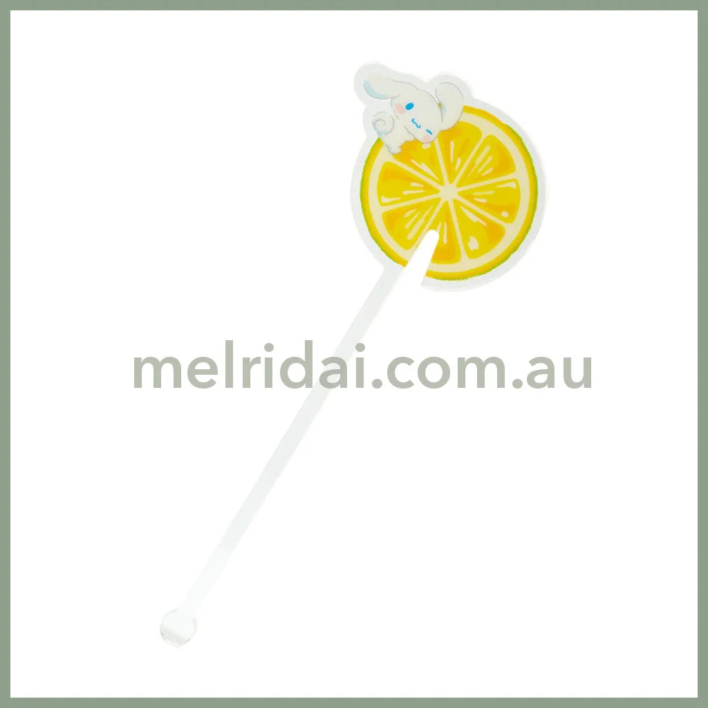 Sanrio | Decoration Stirrer Colorful Fruits 6.5×0.5×18.5Cm 日本三丽鸥 搅拌棒/挂杯装饰棒（缤纷水果系列） 玉桂狗Cinnamoroll