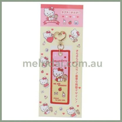 SANRIO | Double Sided Embroidery Flight Tag / LuggageTag Keychain 100x35x3.5mm (Hello Kitty)