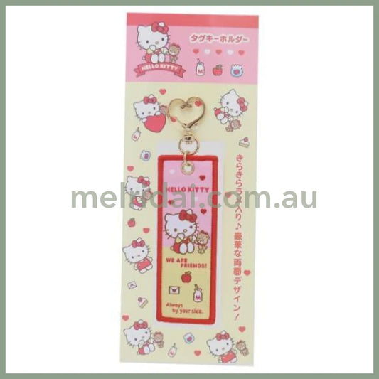 SANRIO | Double Sided Embroidery Flight Tag / LuggageTag Keychain 100x35x3.5mm (Hello Kitty)