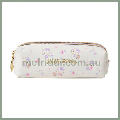 SANRIO | Double Zipper Pen Case Pencil Pouch 18.5×6×6cm (Hello Kitty)