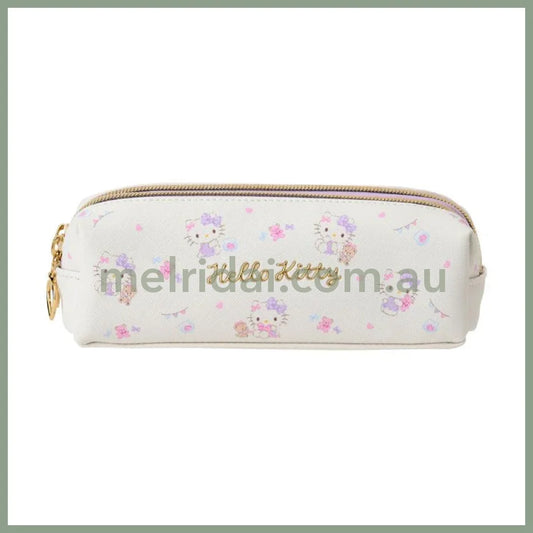 SANRIO | Double Zipper Pen Case Pencil Pouch 18.5×6×6cm (Hello Kitty)