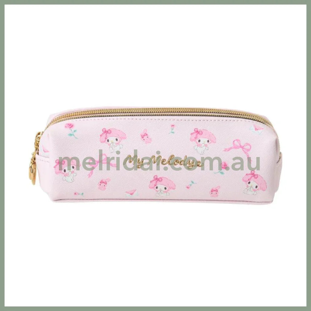 SANRIO | Double Zipper Pen Case Pencil Pouch 18.5×6×6cm (My Melody)