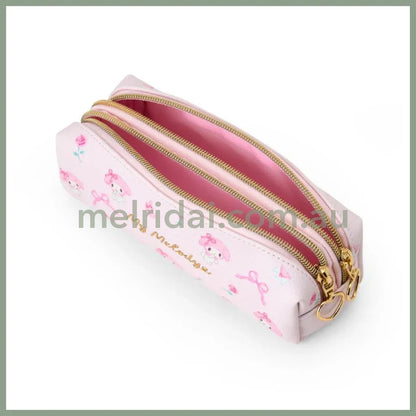 SANRIO | Double Zipper Pen Case Pencil Pouch 18.5×6×6cm (My Melody)