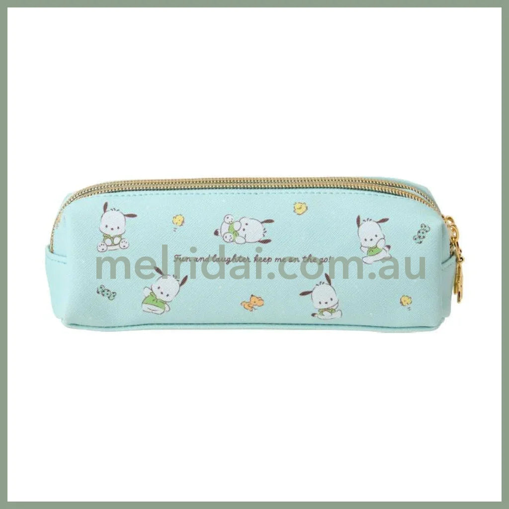 SANRIO | Double Zipper Pen Case Pencil Pouch 18.5×6×6cm (Pochacco)
