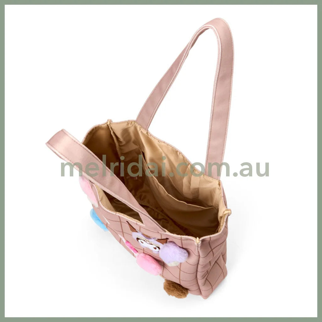 SANRIO | Embroidery Tote Bag 350×90×380mm (Fluffy Squirrel)
