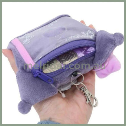 SANRIO | Face Pass Case Coin Case with Reel 218×142×68mm (Kuromi)