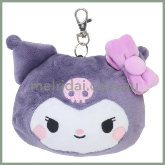 SANRIO | Face Pass Case Coin Case with Reel 218×142×68mm (Kuromi)