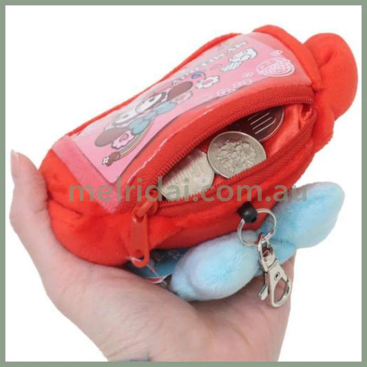 SANRIO | Face Pass Case Coin Case with Reel 218×142×68mm (My Melody)