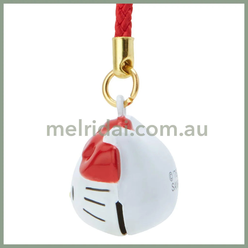 SANRIO | Face Shaped Bell Netsuke Charm Strap Brass Hello