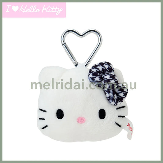 SANRIO | Face-Shaped Mascot Holder Bag Charm Black 8.4 x 8.0 x 5.2cm (I Love Hello Kitty)