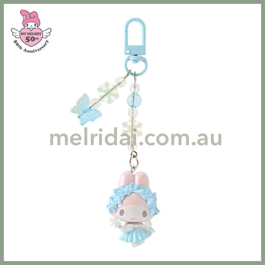 SANRIO | Keychain Phone Charm My Melody Snow Ver. W3.5 x H11 x D2 cm (My Melody 50th Anniversary)