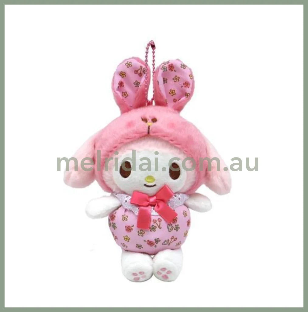 Sanrioflower Bunny Plush Keychain My Melody