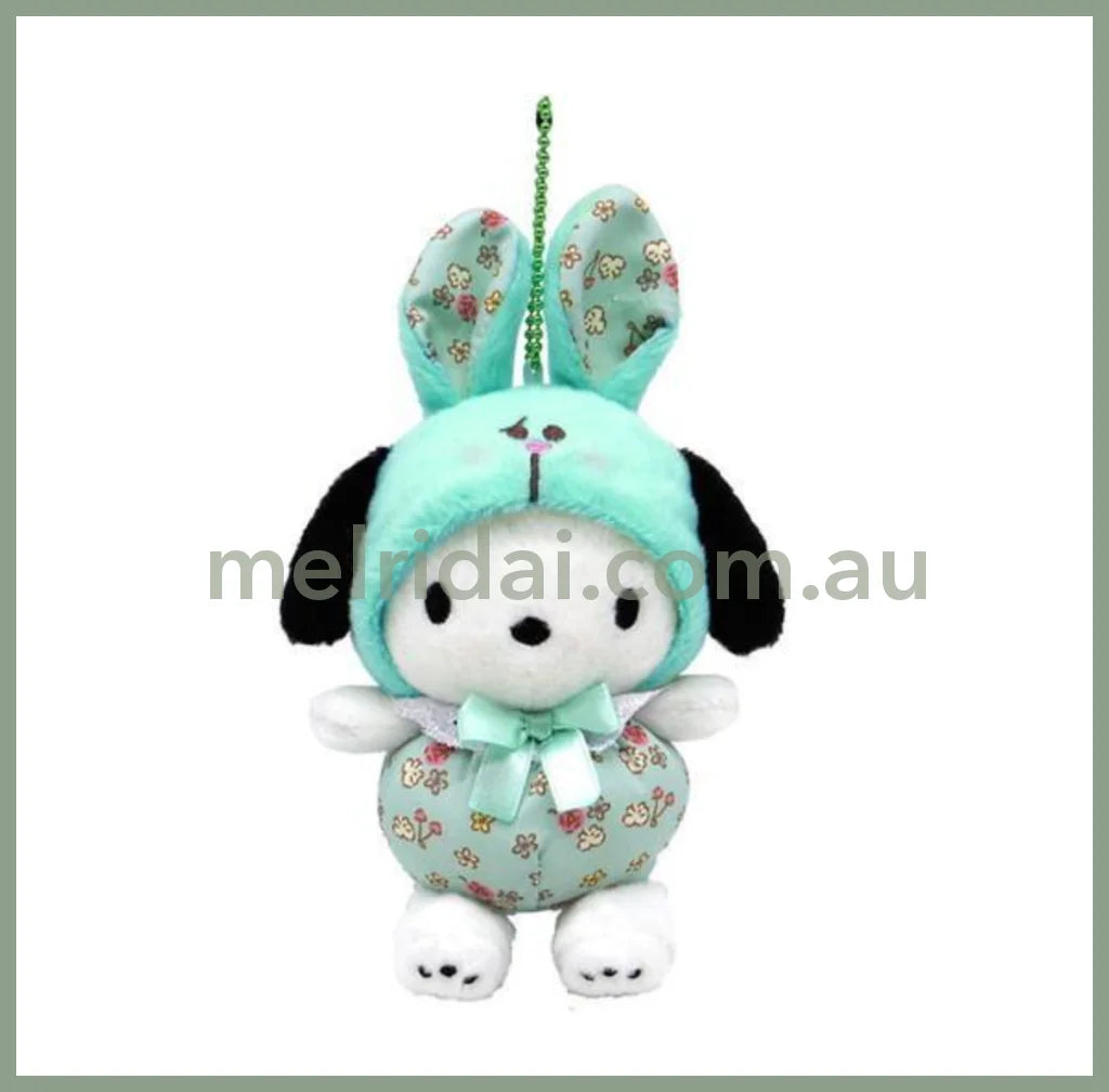 Sanrioflower Bunny Plush Keychain Pochacco