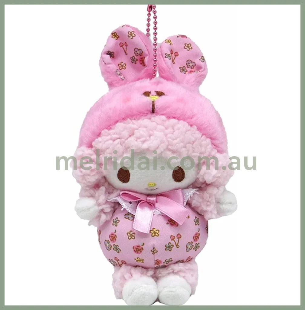 Sanrioflower Bunny Plush Keychain My Sweet Piano