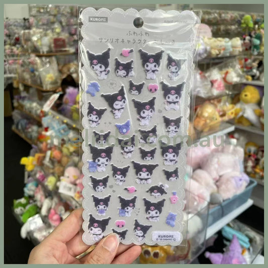 SANRIO | Fluffy Felt Sticker 90x175x1mm (Kuromi)