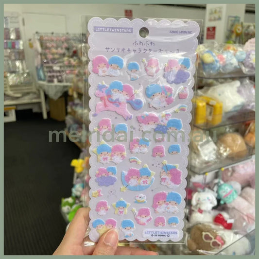 SANRIO | Fluffy Felt Sticker 90x175x1mm (Littletwinstars Little Twin Stars)