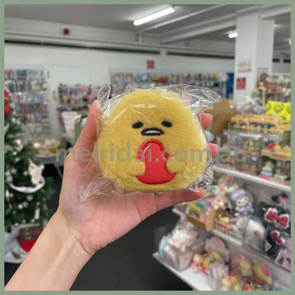 Sanrio | Fluffy Mascot Mini Pouch With Carabiner H75×W80×D40Mm (Rice Ball) 懒蛋蛋/蛋黄哥 Gudetama