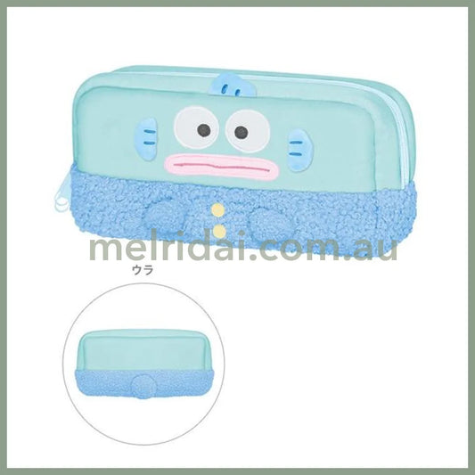 Sanrio | Fluffy Pen Case H85×W185×D50Mm (Hangyodon) 日本三丽鸥 丑鱼/人鱼汉顿 毛绒笔袋/收纳袋 卷毛毛衣款