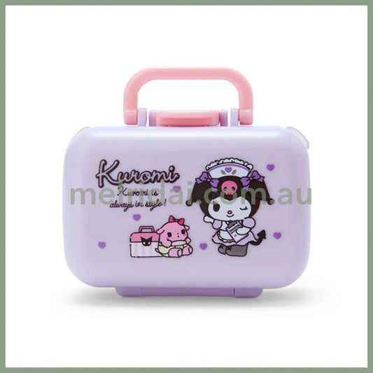 SANRIO | Foldable Compact Medicine Case 7.5×3.3×5.8cm (Kuromi)
