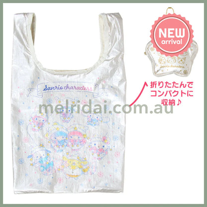 SANRIO | Foldable Eco Bag 280×3×320m with Case 120×20×110mm (Sparkling Winter)