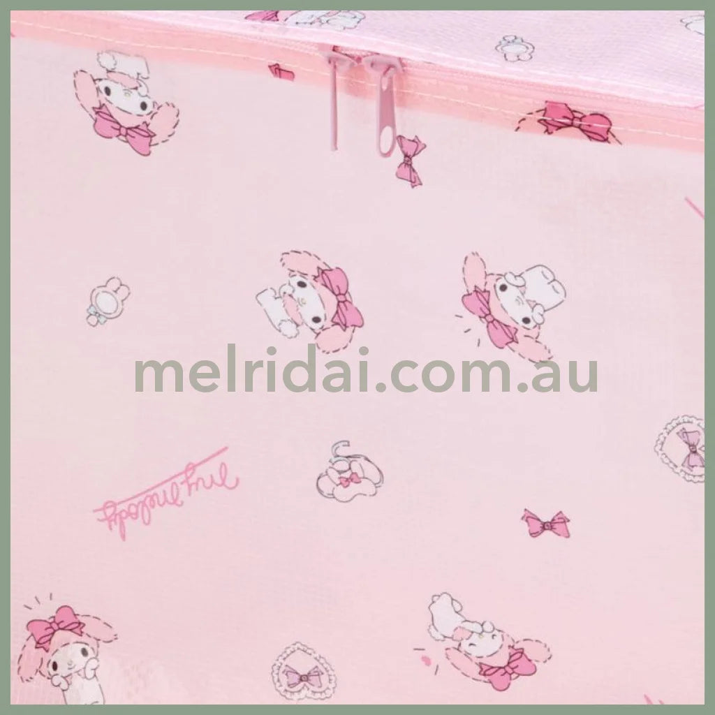 Sanriofoldable Storage Box With Zipper My Melody 37 X 26 26Cm /