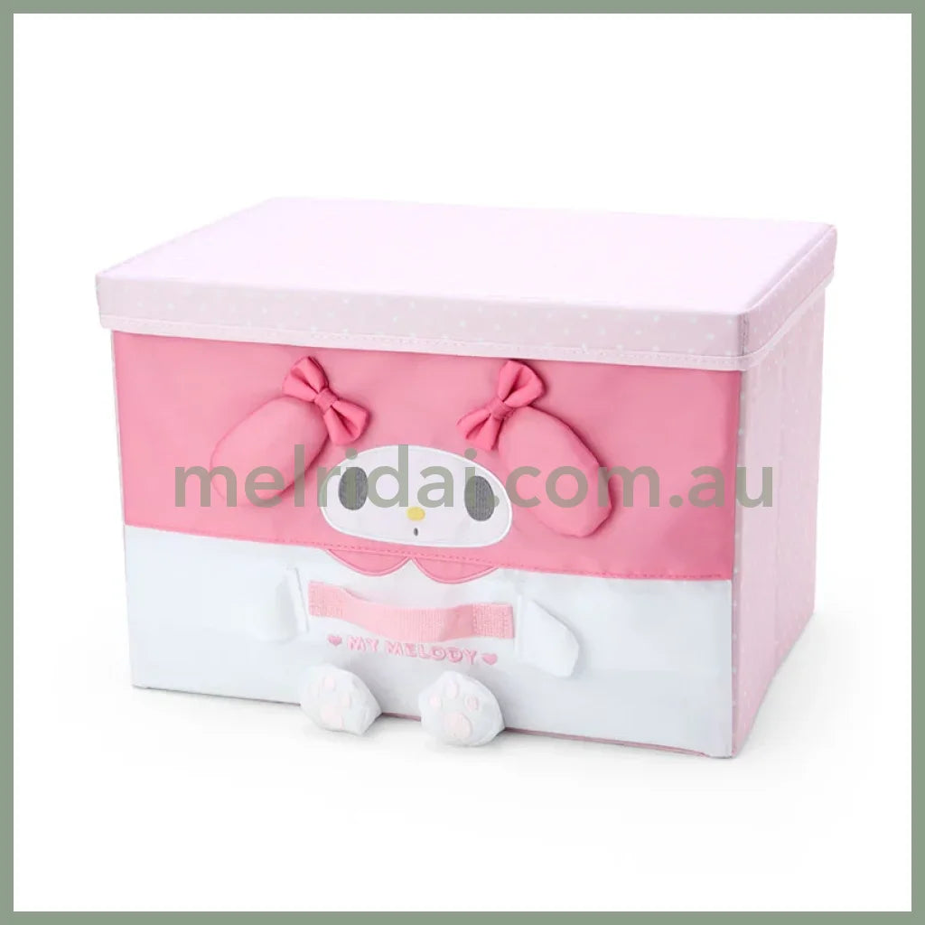 Sanrio | Folding Storage Case L 38×26×26Cm 日本三丽鸥 可折叠多用收纳/衣服收纳/脏衣娄 有提手 美乐蒂My Melody