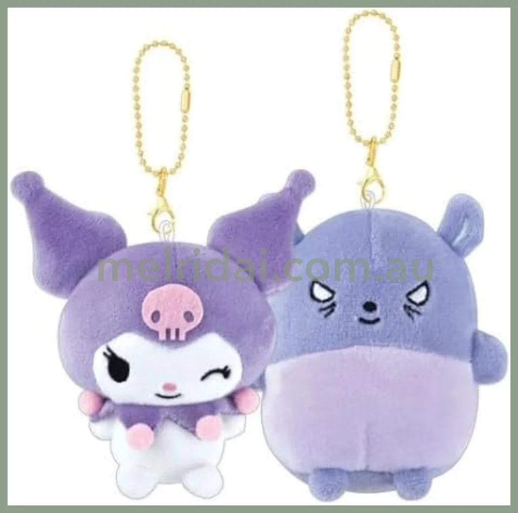 SANRIO | Friends Series Nico Nui Keychain Plush Mascot H160×W155×D65mm (Kuromi & Baku)