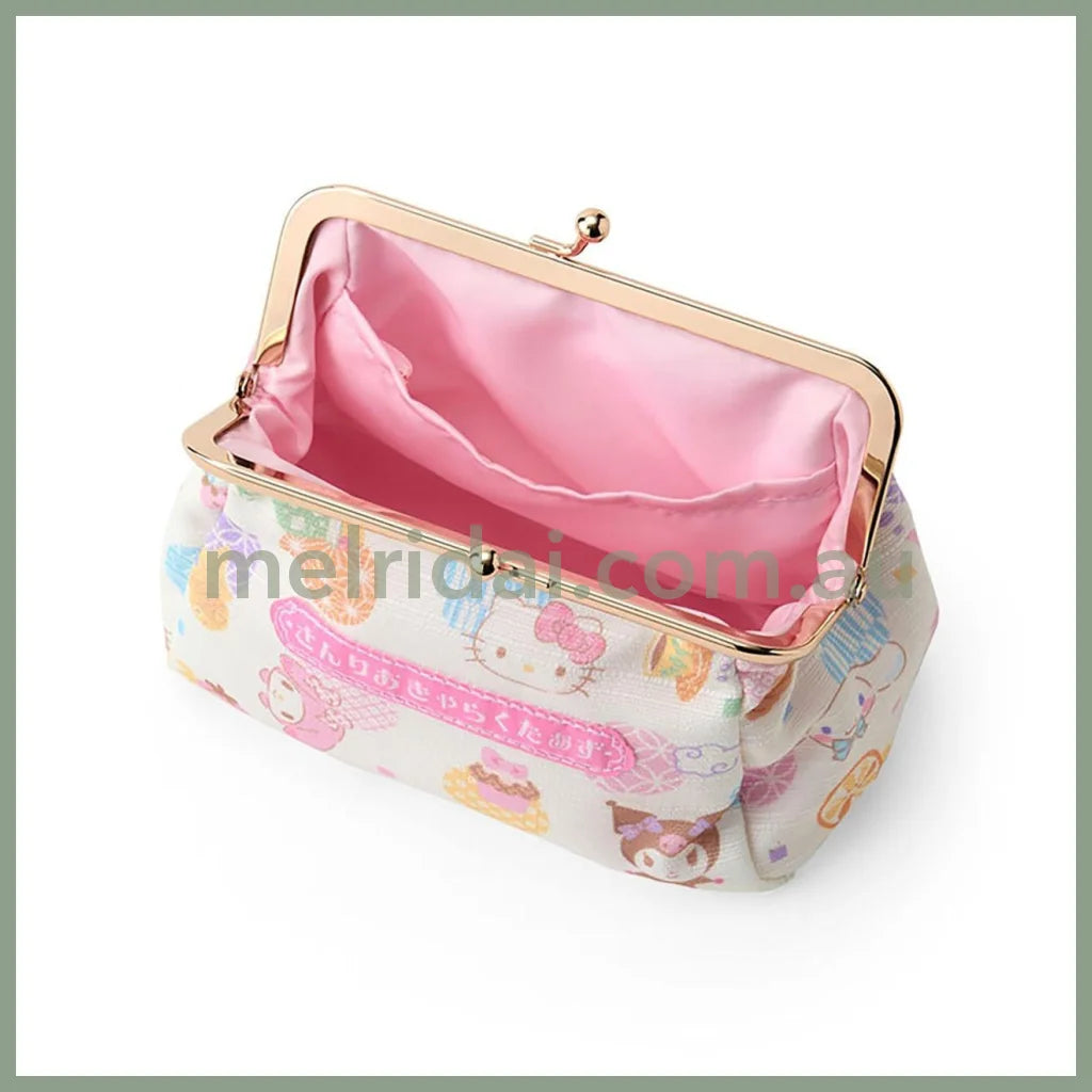 SANRIO | Gamaguchi Pouch Clasp Pouch 21.3 x 12.4 x 7.9cm (Nagomi Pastel)