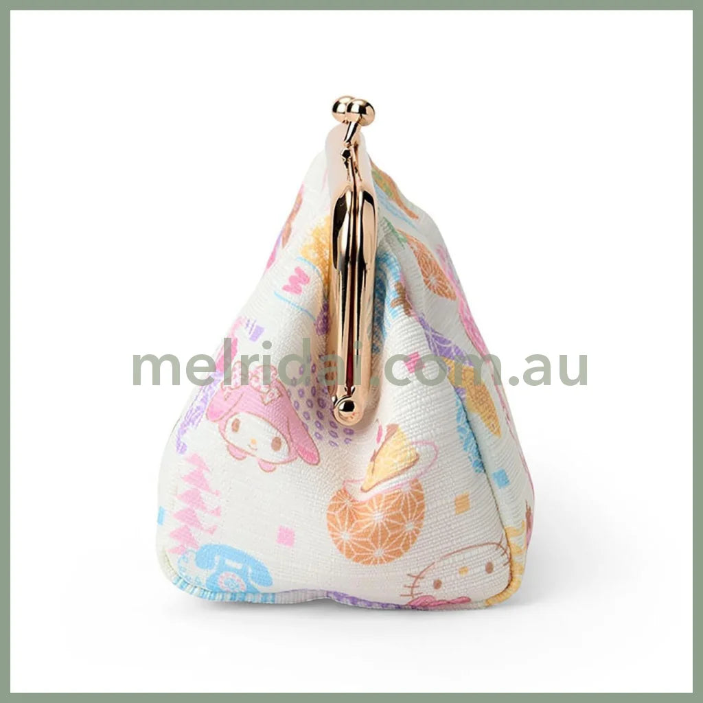 SANRIO | Gamaguchi Pouch Clasp Pouch 21.3 x 12.4 x 7.9cm (Nagomi Pastel)