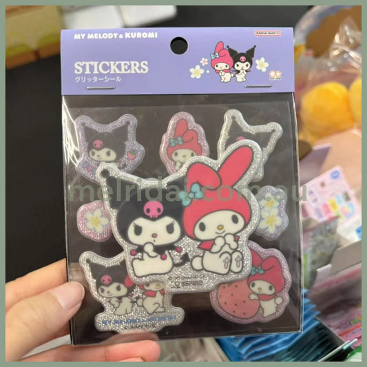 SANRIO | Glitter Stickers NLC Set My Melody & Kuromi 98mm x 110mm x 4mm