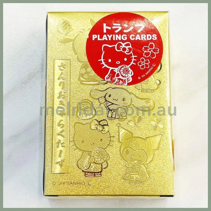 SANRIO | Golden Playing Cards H90mm×W59mm×D20mm