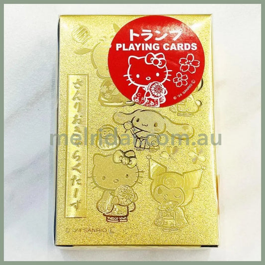 SANRIO | Golden Playing Cards H90mm×W59mm×D20mm