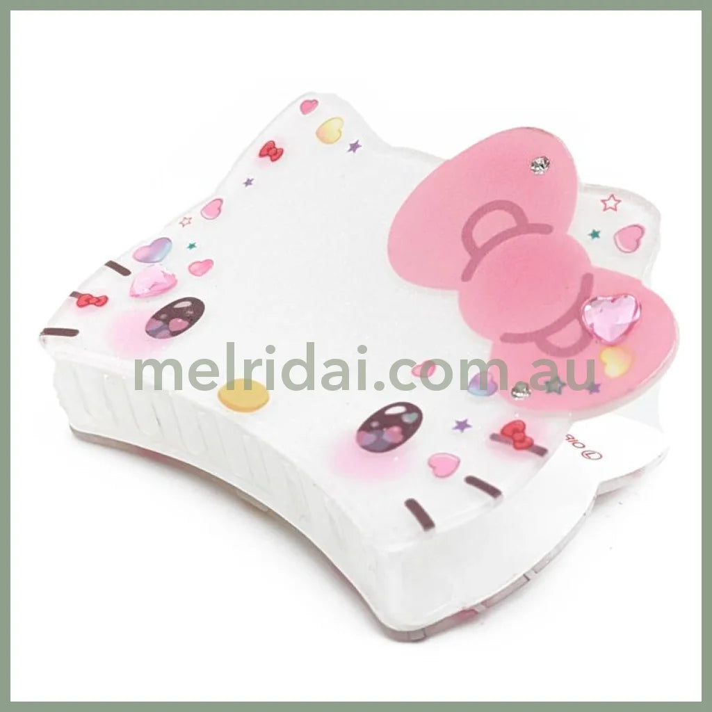 Sanrio | Hair Claw Vance Clip W94×H7.5×D40Mm (Hello Kitty 50Th Anniversary)