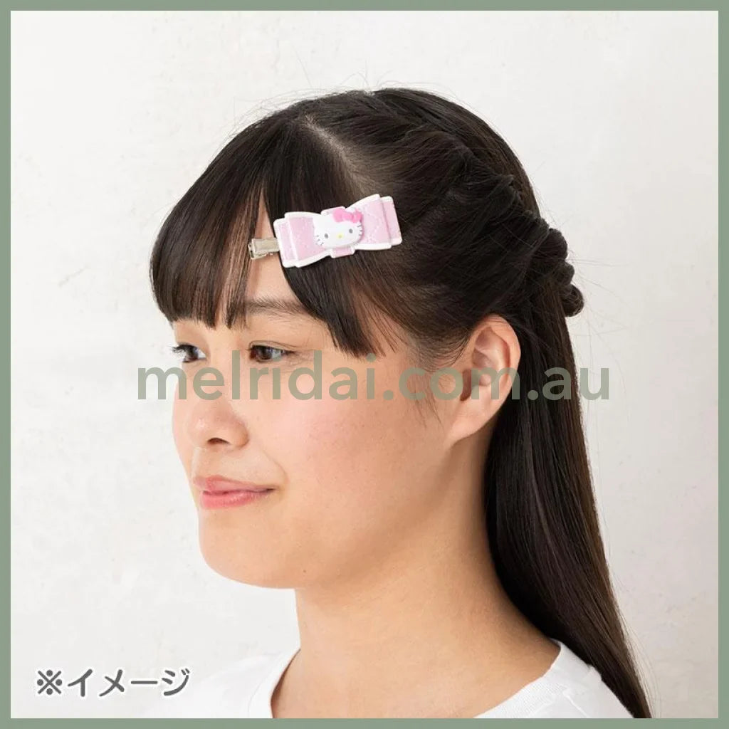 Sanrio | Hair Clip (Quilt Ribbon) 日本三丽鸥 前额发卡/刘海发卡（蝴蝶结）