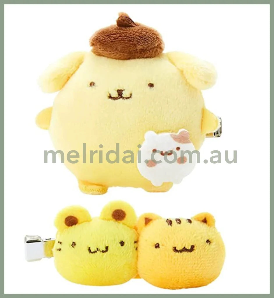 Sanrio| Hair Clip Set Pom Purin With Muffin And Scone