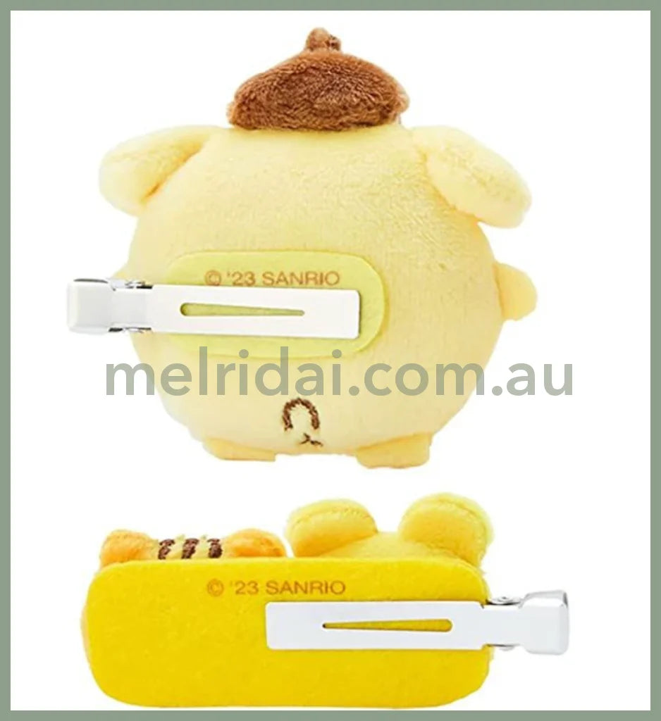 Sanrio| Hair Clip Set Pom Purin With Muffin And Scone