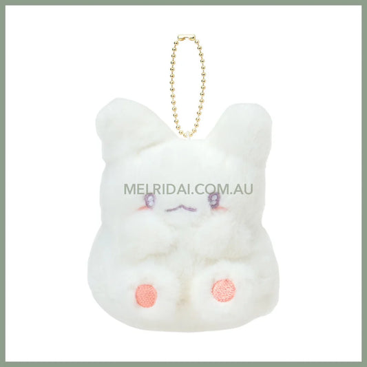 SANRIO | Hanamaruobake Mascot Holder Bag Charm Plush Keychain 90×100×110mm (Nap on Fluffy White Cloud)