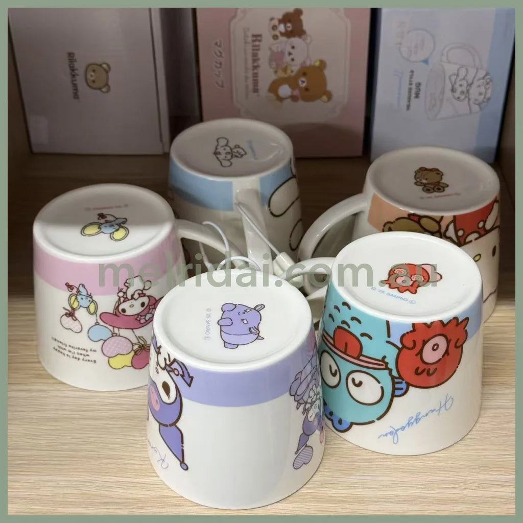 SANRIO | Hangyodon Ceramic Mug Cup can be used in the microwave and dishwasher 80×Φ88mm (Milk Balloon)