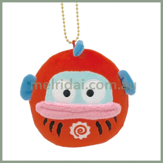 SANRIO | Hangyodon Daruma Mascot Holder Plush Keychain Bag Charm 11cm x 7cm x 10.5cm (40th Anniversary)