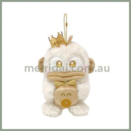 SANRIO | Hangyodon Mascot Holder Plush Keychain 14×11×11cm (Gold Birthday 40th Anniversary)