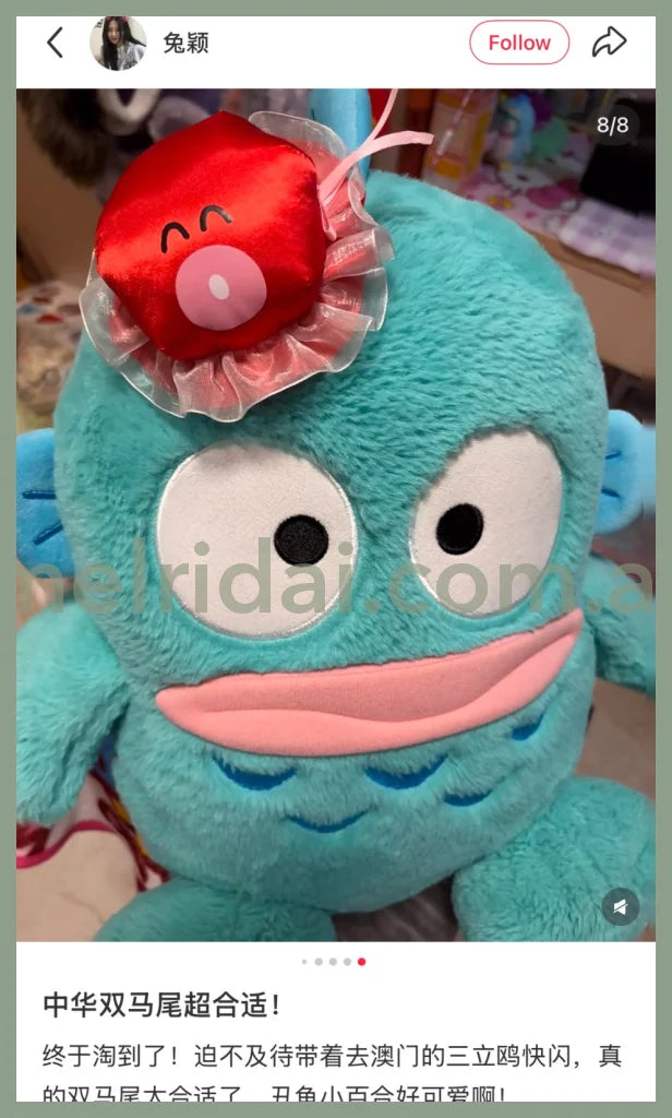 SANRIO | Hangyodon Plush Hair Clip Set (Chinese Style)