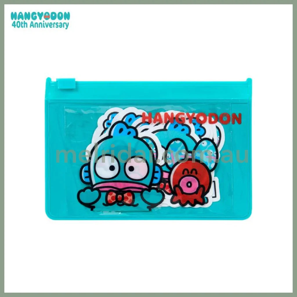 SANRIO | Hangyodon Sticker with Case 12×0.2×8cm (40th Anniversary Happy Life)