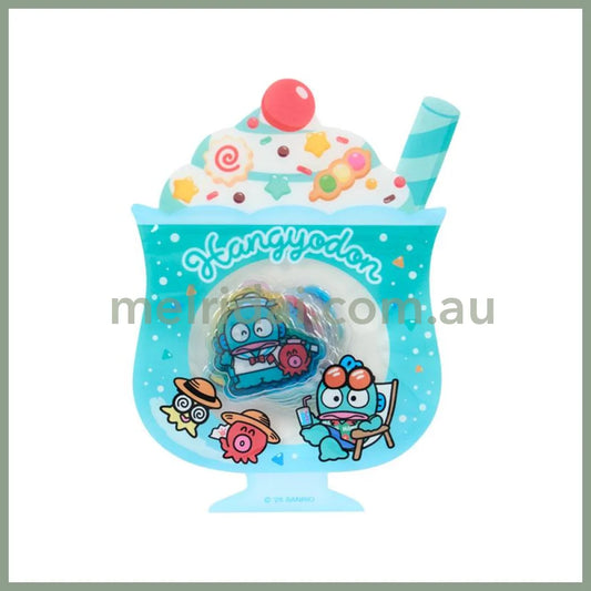 SANRIO | Hangyodon Summer Stickers with Zipper Case 12.4 x 8.9 x 1cm (Cream Soda)
