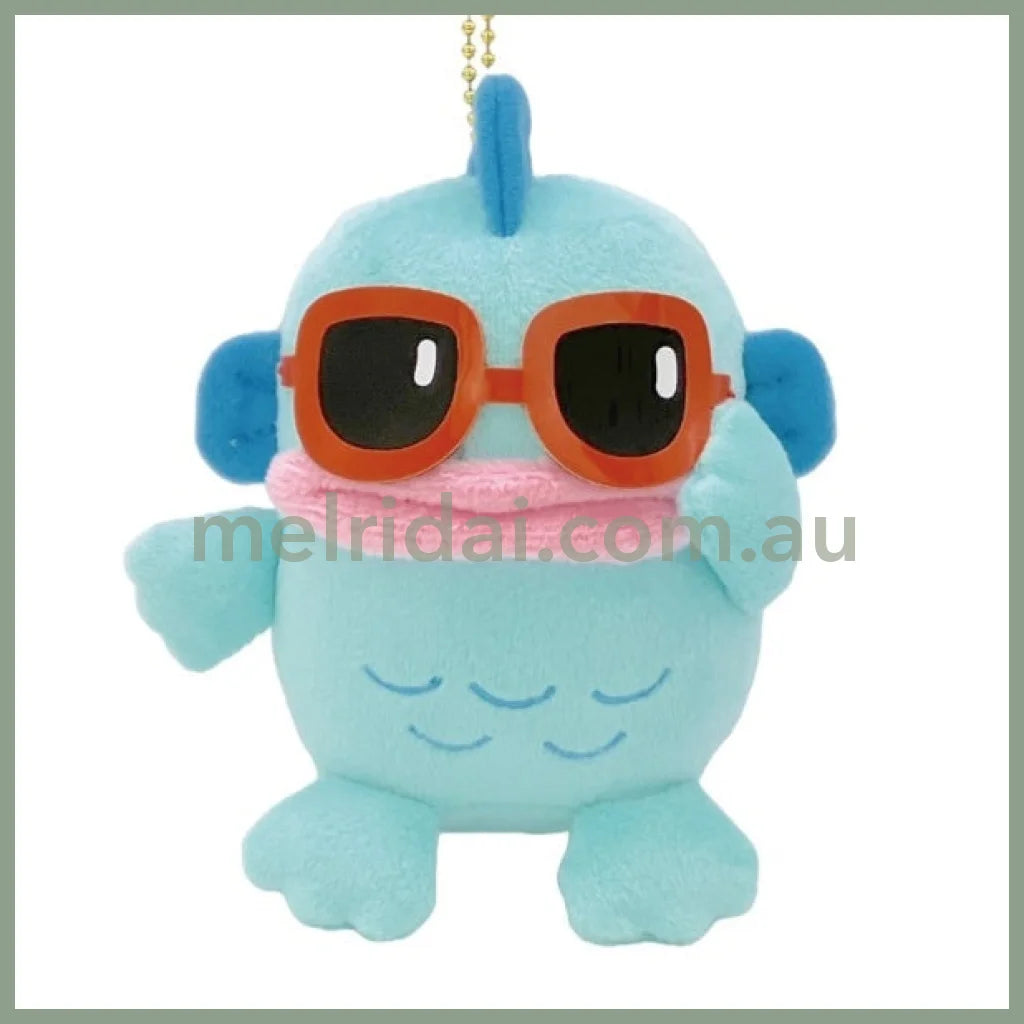 SANRIO | Hangyodon Sunglasses Mascot Holder Plush Keychain Bag Charm 11.5cm x 11cm x 9cm (40th Anniversary)