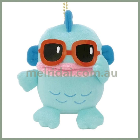 SANRIO | Hangyodon Sunglasses Mascot Holder Plush Keychain Bag Charm 11.5cm x 11cm x 9cm (40th Anniversary)