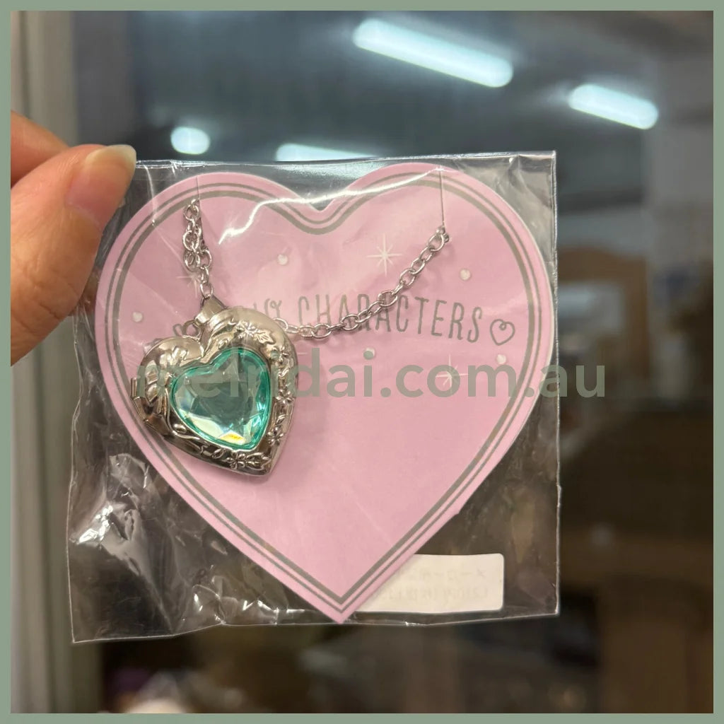 SANRIO | Heart Necklace - Photos can be placed (Green)
