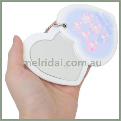SANRIO | Heart-shaped Mirror Keychain 80×75×7mm (My Melody 50th Anniversary)